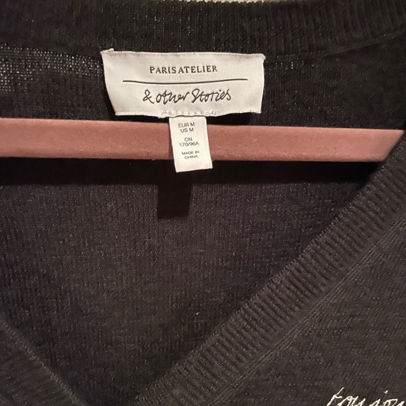 Black, wool OtherStories cardigan - Picture 3 of 5